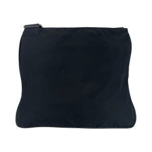 Prada leather logo triangular Saffiano nylon black Shoulder Tessuto Bag plate